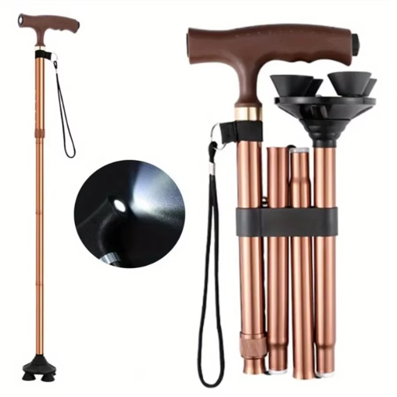 Folding Walking Sticks Hiking Adjustable - Bâton de marche pliable et réglable,