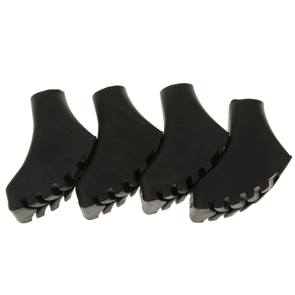 Trekking Pole Rubber Tips Feet Replacement - 4x coussinets d'asphalte de marche pieds