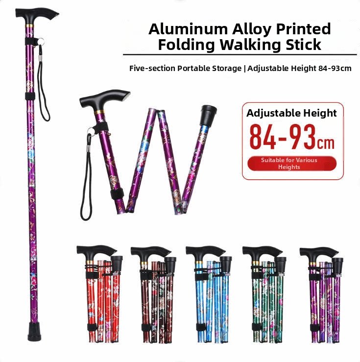 Folding Walking Sticks Hiking Adjustable - Canne de marche pliable réglable à