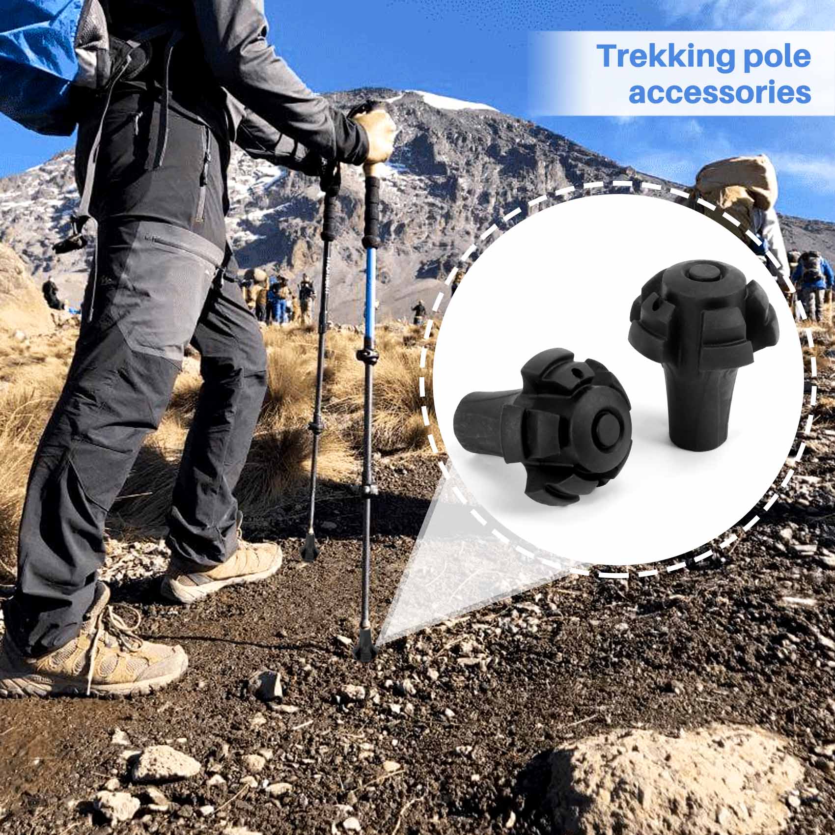 A3 # (Version améliorée) 683F  - Trekking Pole Rubber Tips Feet Replacement avis et prix