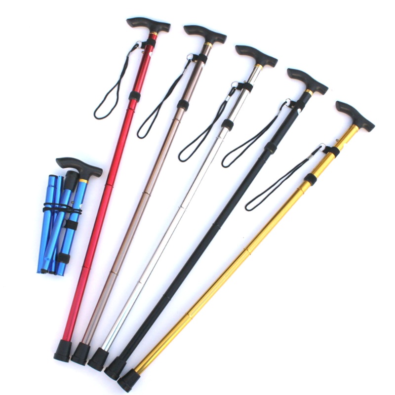 Bâton de marche pliable en all - Folding Walking Sticks Hiking Adjustable avis et prix