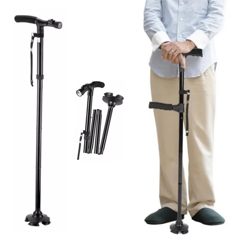 Canne de marche pliable avec l - Folding Walking Sticks Hiking Adjustable avis et prix
