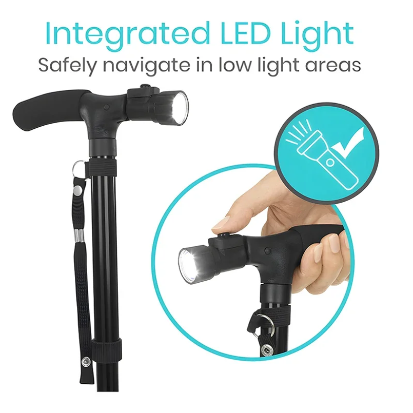 Canne de marche pliable avec l - Folding Walking Sticks Hiking Adjustable avis et prix