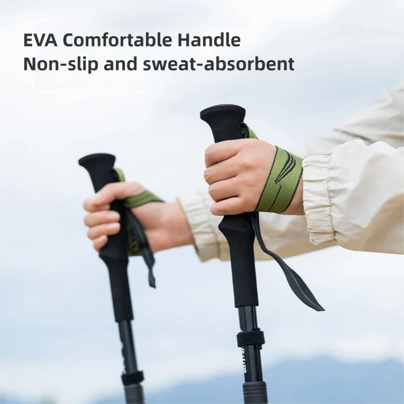 Bâtons de randonnée en fibre d - Folding Walking Sticks Hiking Adjustable avis et prix