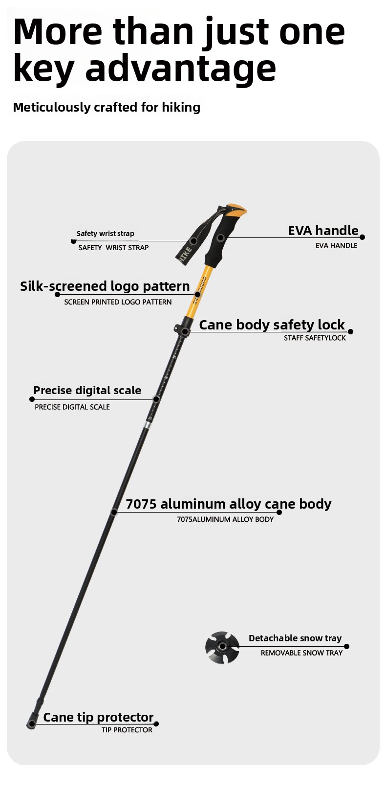 Bâton de randonnée pliable en  - Folding Walking Sticks Hiking Adjustable avis et prix