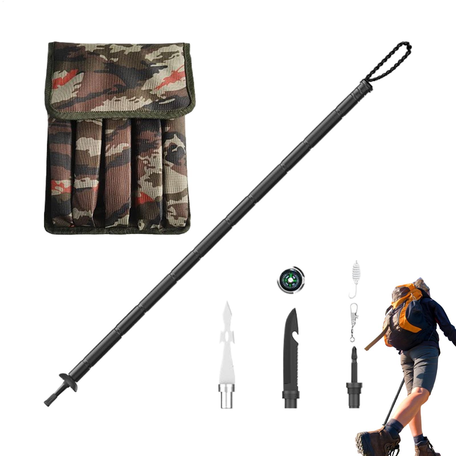 Bâtons de Trekking pour randon - Folding Walking Sticks Hiking Adjustable avis et prix