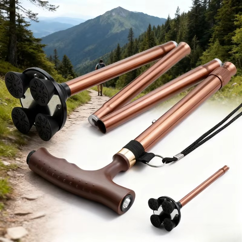 Bâton de marche pliable et rég - Folding Walking Sticks Hiking Adjustable avis et prix