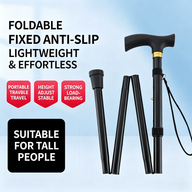 Canne de marche pliante, bâton - Folding Walking Sticks Hiking Adjustable avis et prix