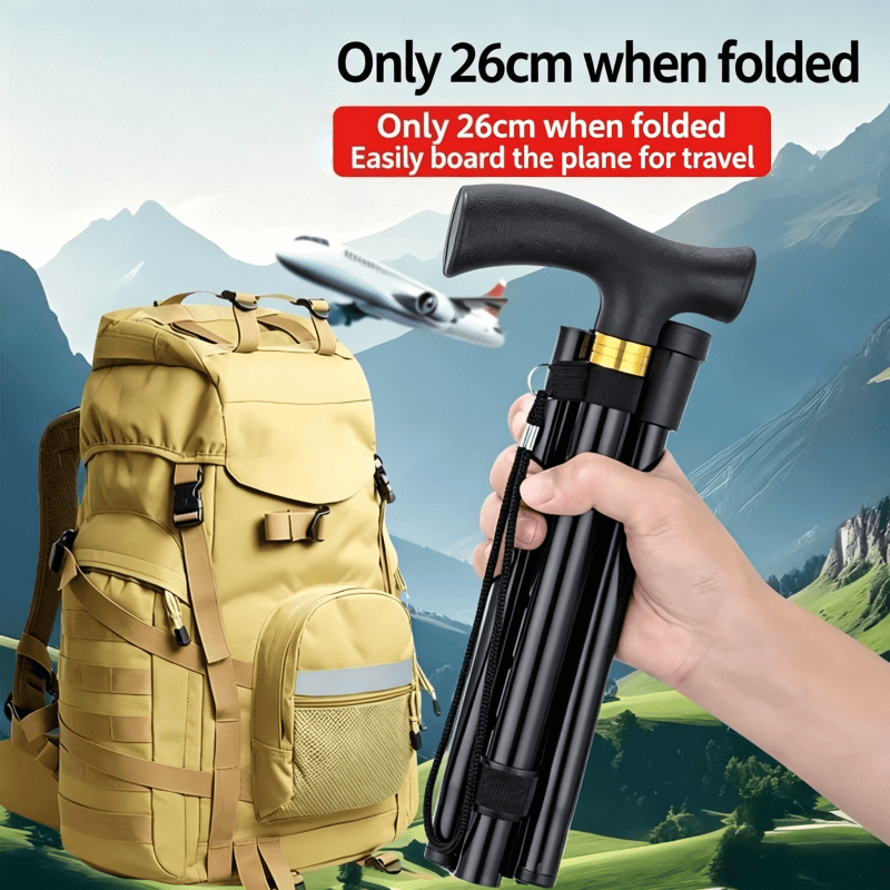 Canne de marche pliante, bâton - Folding Walking Sticks Hiking Adjustable avis et prix