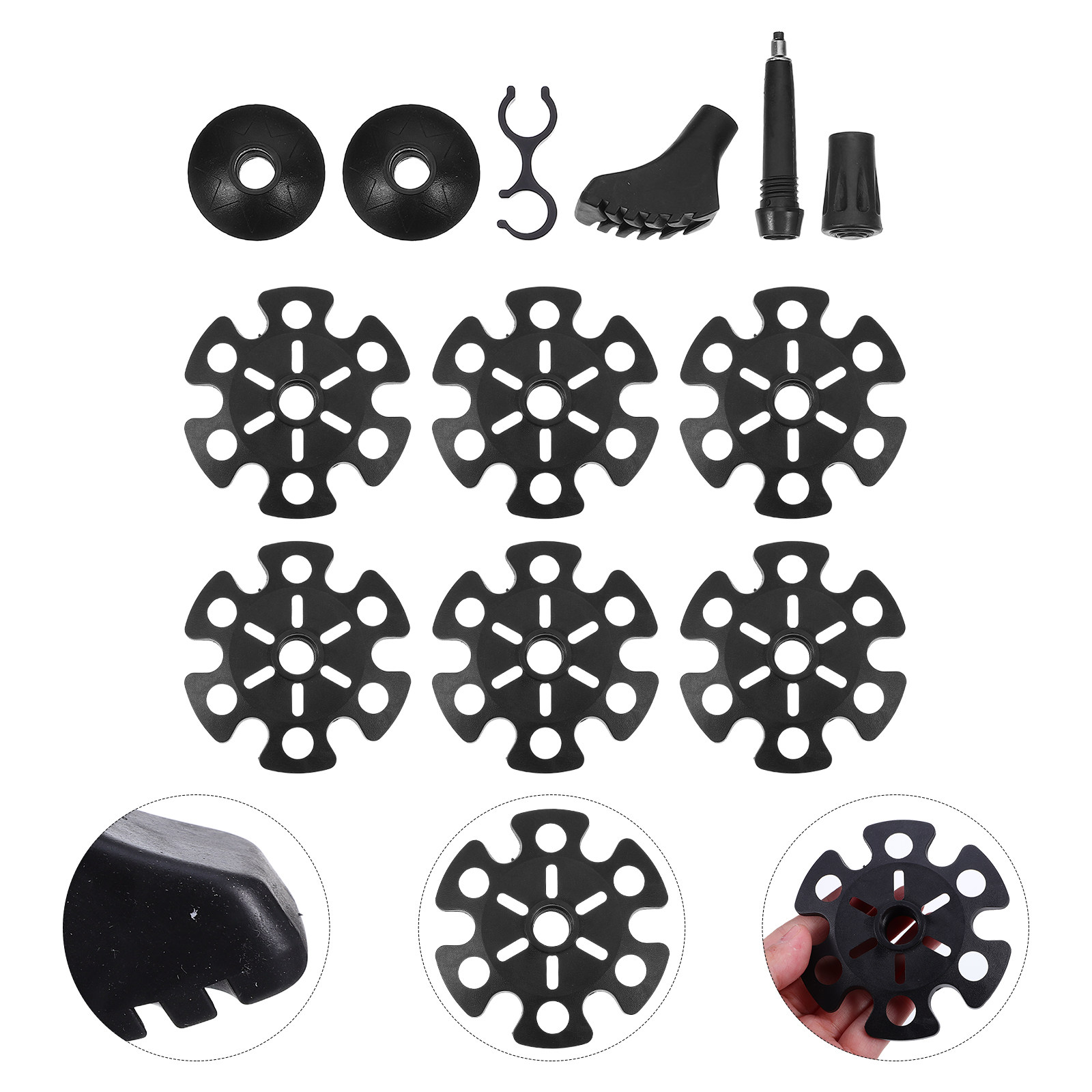 1 jeu de capuchons de remplace - Snow Baskets Mud Baskets Trekking Pole avis et prix