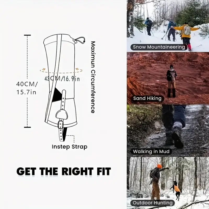 1 paire de guêtres de randonné - Gaiters Waterproof Breathable Hiking avis et prix