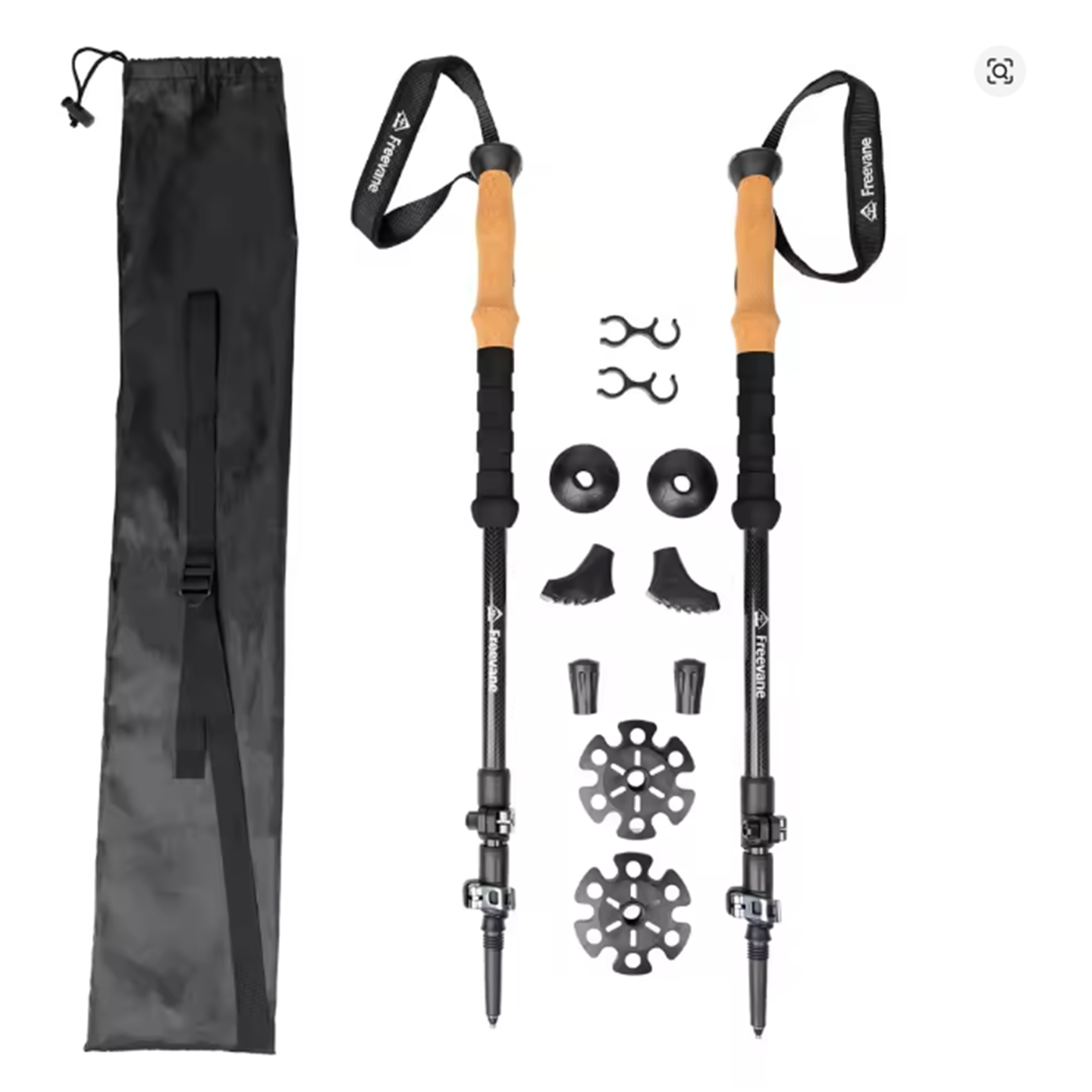 Bâtons de randonnée télescopiq - Carbon Fiber Trekking Poles Ultralight Pair avis et prix