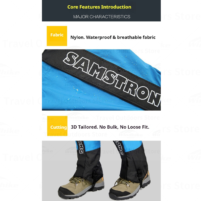 SAMSTRONG : manchon imperméabl - Gaiters Waterproof Breathable Hiking avis et prix